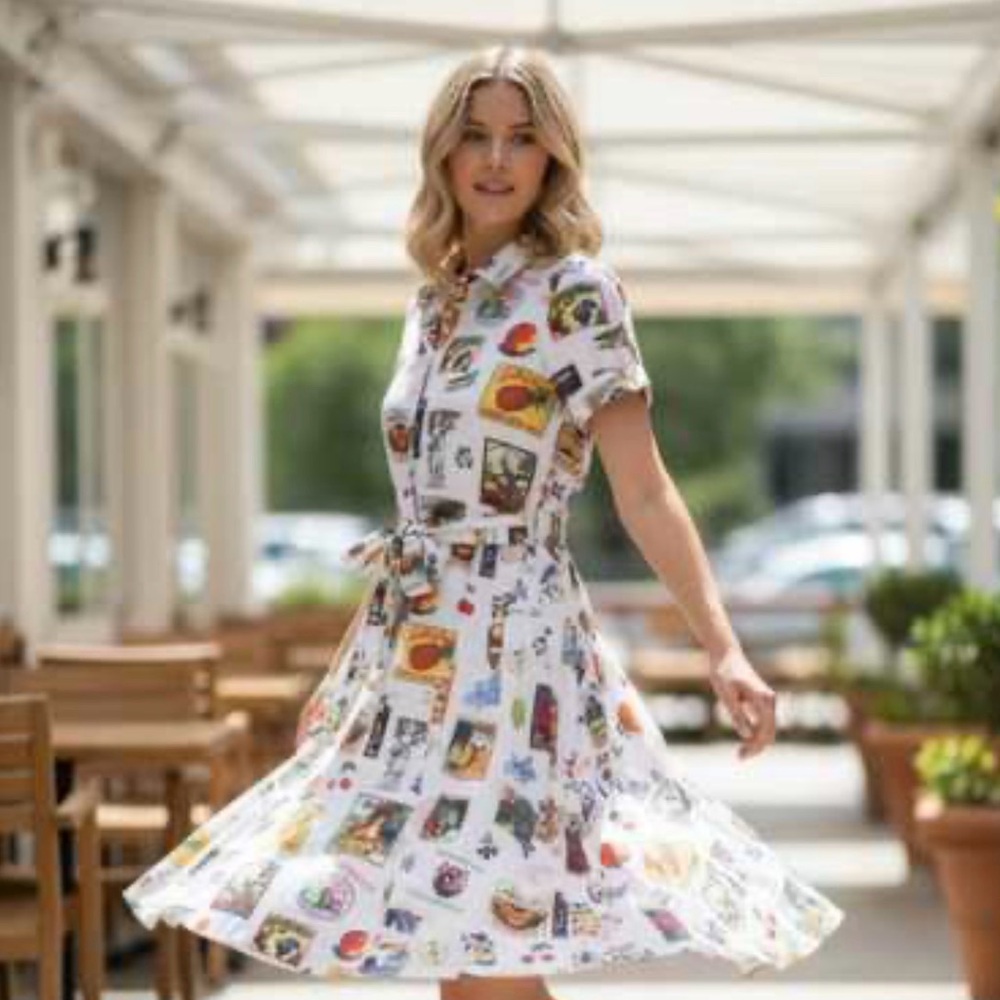 🌿🍓 Jane & Delancey Fruit Print Shirt Dress – Size XL 🍋